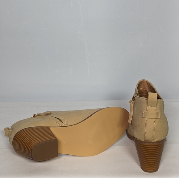 NEW Coutgo Womens Cut out Ankle Boot 7.5 almond cream - Picture 3 of 4